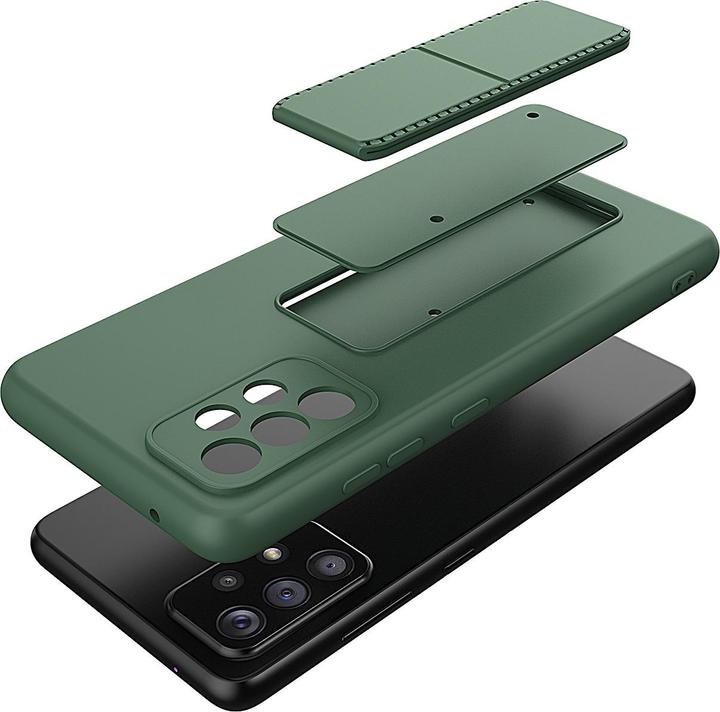 Actual product image Wozinsky Kickstand Case Silicone Stand Cover for Samsung Galaxy A73 Pink (Samsung Galaxy A73 5G)