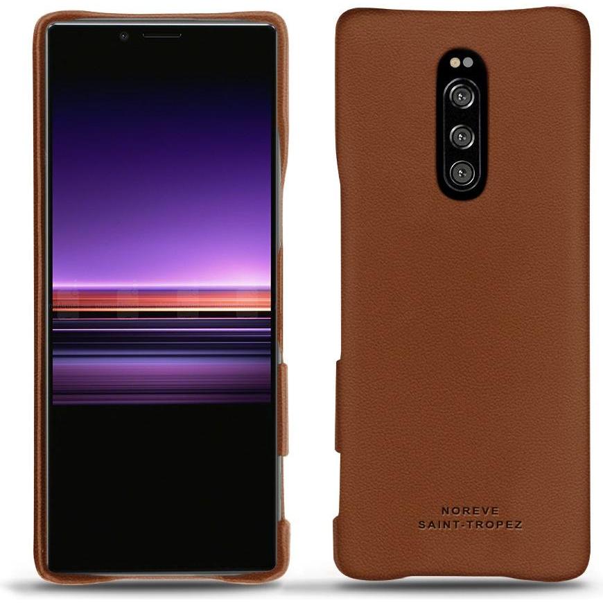 Noreve Lederschutzhülle (Sony Xperia 1), Smartphone Hülle, Braun