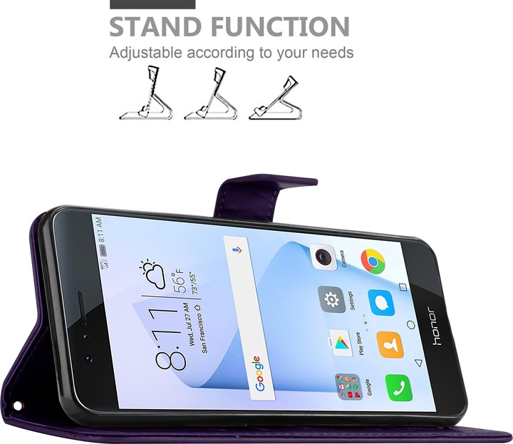 Produktbild Cadorabo Flower Book Cover (Honor 8, Honor 8 Premium)