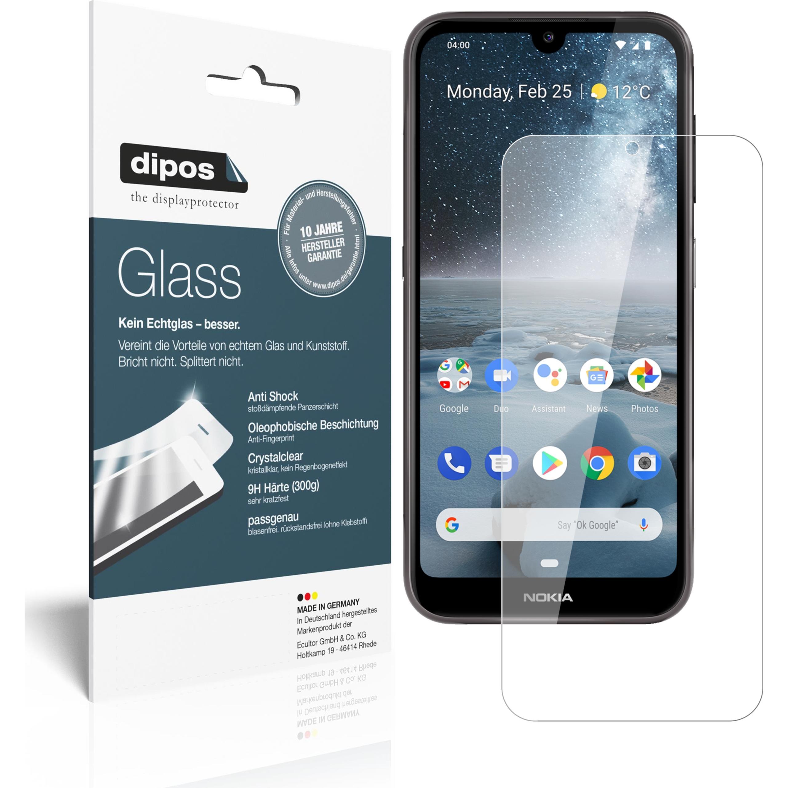 Dipos Displayschutz Anti-Shock (2 Stück, Nokia 4.2), Smartphone Schutzfolie, Transparent