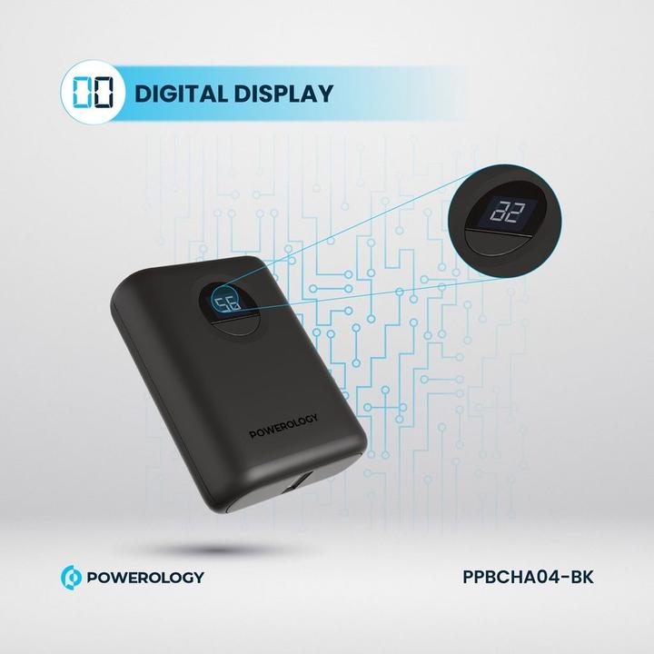 Produktbild Powerology Ultra-Compact Power Bank 10000mAh PD 20W (10000 mAh, 20 W, 37 Wh)