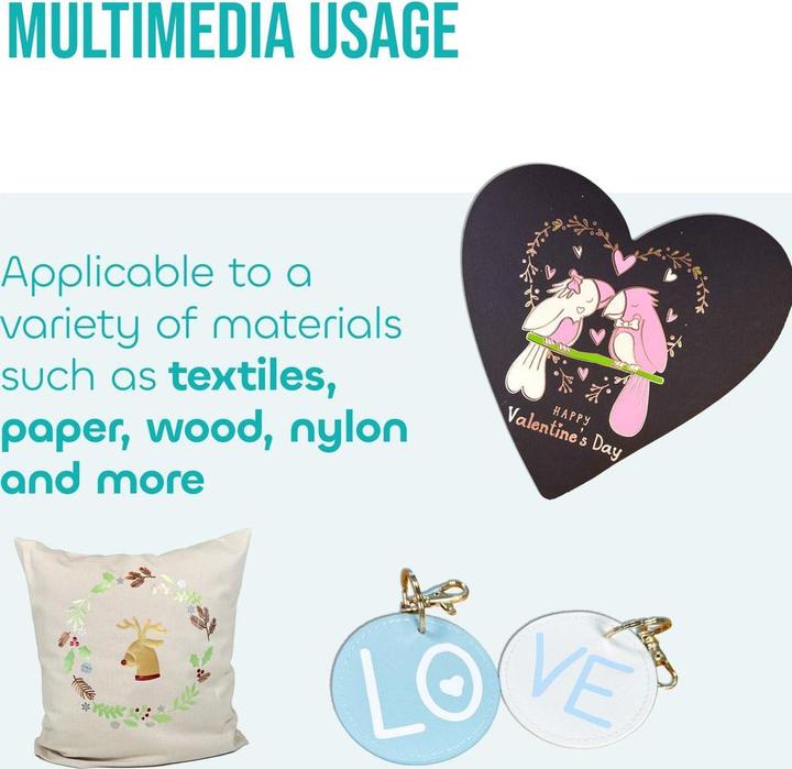 Produktbild Poli-tape Aufbügelfolie Bright Christmas A4, mehrfarbig, 5 Stück (140 g/m², 1x)