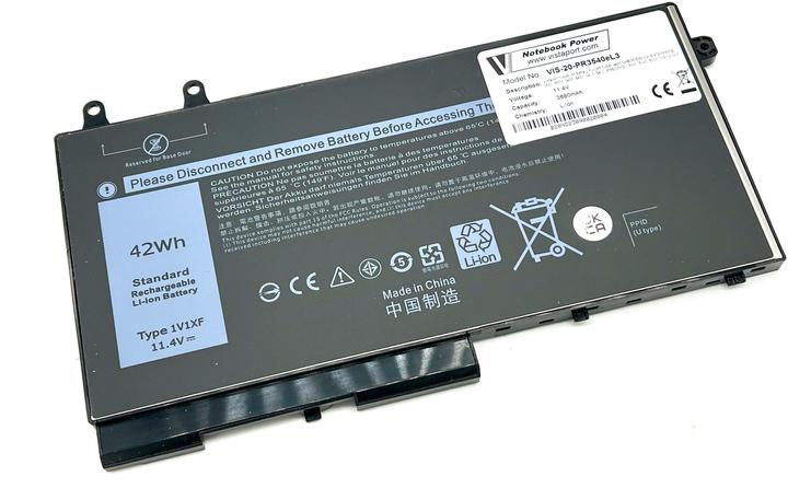 Actual product image Vistaport Battery for Dell Latitude 54xx/55xx, Precision 35xx/7591 2in1 (3 cubicles, 3680 mAh)
