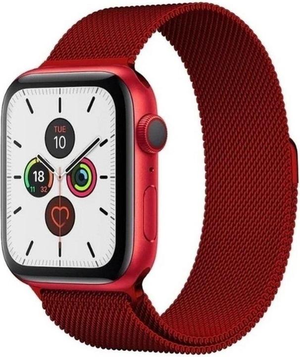 Actual product image Hurtel Magnetic Strap Strap for Watch 7/8/9 41mm Magnetic Wristband Bracelet Bracelet Red (Stainless steel)