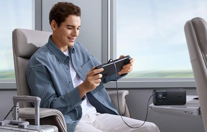 Actual product image Baseus Powerbank Free2Pull 20000mAh 65W + cable (czarny) (20000 mAh, 65 W, 74 Wh)