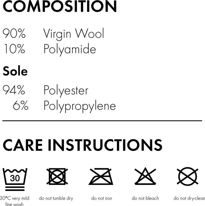 Nutritional values and ingredients Falke Cosyshoe SO CP (Single pack, 33 - 34)
