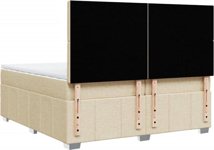 Actual product image vidaXL Bo x springbett mit Matratze 200 x 200 cm Stoff (200 x 200 cm)
