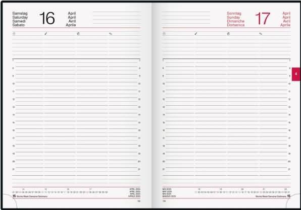 Image du produit Rido Idé Calendrier livre modèle Conform (2025) (A4, 1 jour / 2 pages)