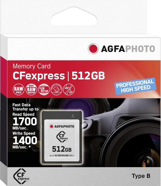 Immagine prodotto AGFAPHOTO CFexpress (512 GB, CFexpress tipo B)