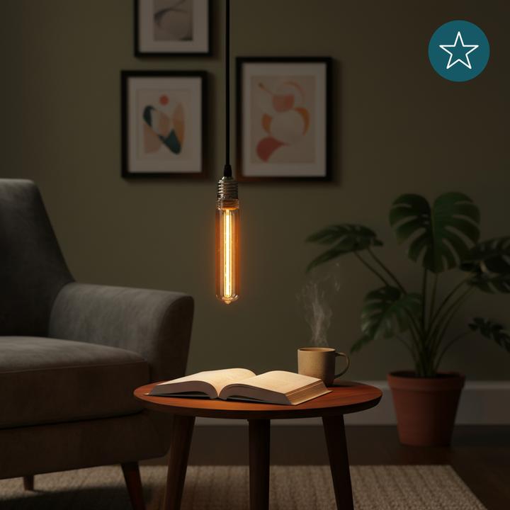 Immagine prodotto Luxula Lampada a filamento LED, Linea tubo ambra, E27, 2W, 65lm, 1800K (E27, 65 lm, 1 x)