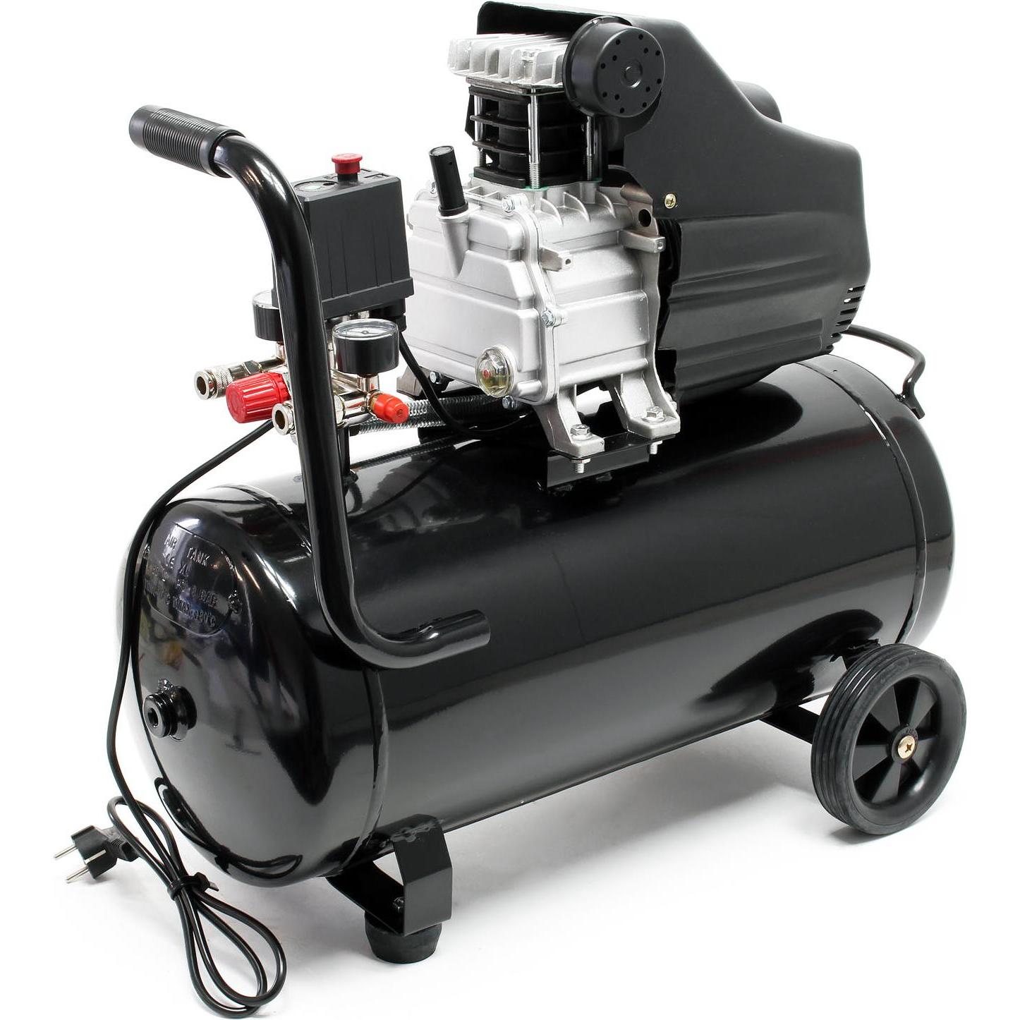 Thumbnail - Wiltec, Kompressor, Druckluftkompressor 50l Kessel 1500W 2PS mobiler Kompressor Werkstatt (50 l)