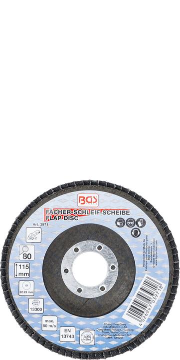 Produktbild BGS Fächer-Schleif-Scheibe Ø 115 mm K 80 (K 80)