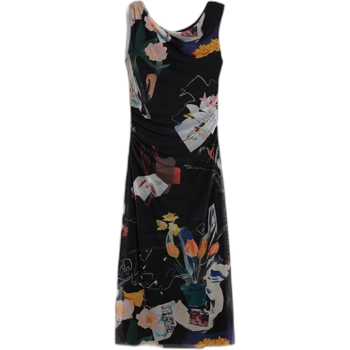 Desigual Donna Nero Donne, Vestiti, Delaware, (Xs)