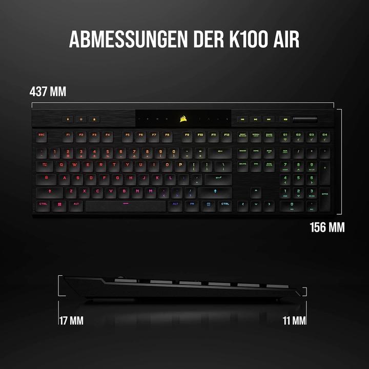 Actual product image Corsair K100 Air (Germany, Cable, Wireless)