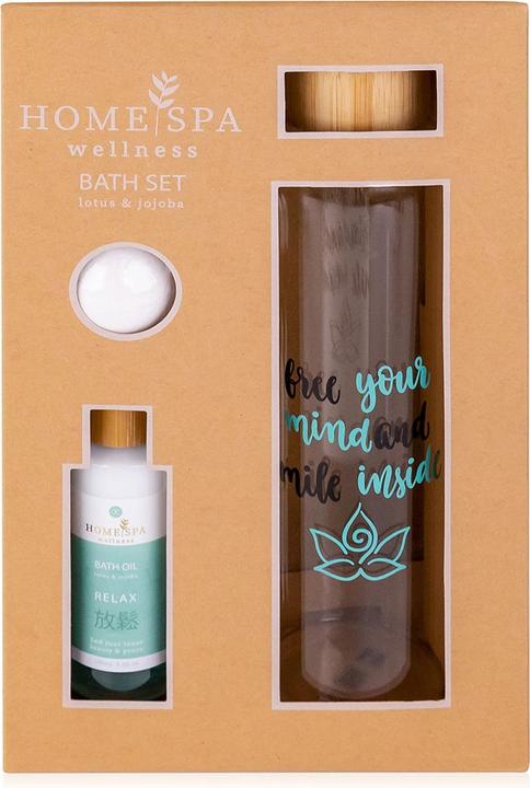 Immagine prodotto Accentra Set da bagno HOME SPA in confezione regalo, comprensivo di olio da bagno da 100 ml, macchia da (Set per la cura dei capelli)