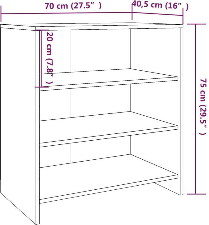 Actual product image vidaXL Sideboard (41 x 41 x 75 cm)