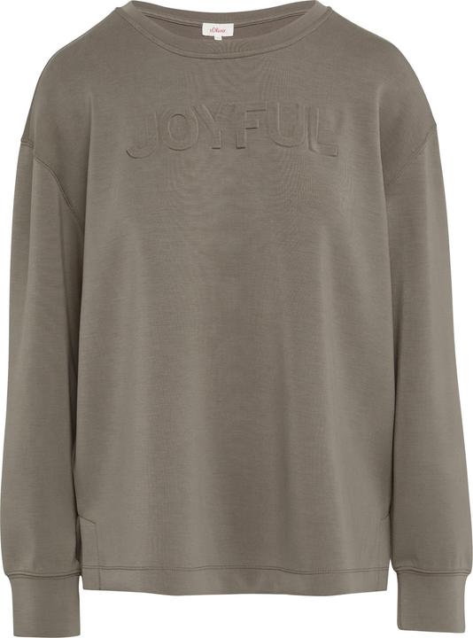 Produktbild S.Oliver Sweatshirt Scuba-Sweatshirt aus Modalmix mit 3D-Schriftzug (42)