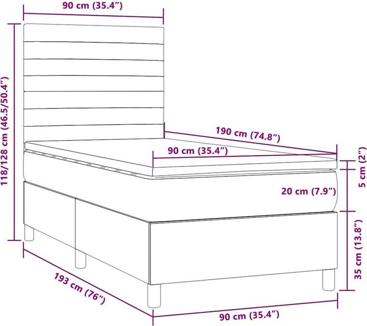 Produktbild vidaXL Ronin (90 x 190 cm)