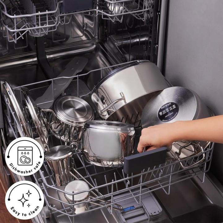 Actual product image Karaca Belgrade 15-Piece Stainless Steel Wedding Set with Teapot (Pot, Stainless steel)