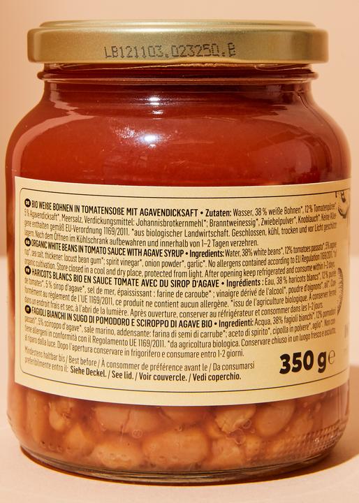Valori nutrizionali e ingredienti KoRo Fagioli bianchi biologici in salsa di pomodoro con sciroppo d'agave (2100 g)