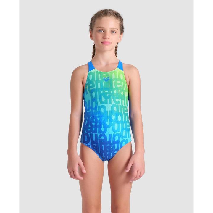 Arena Girl's Multi Colours Swimsuit V Back