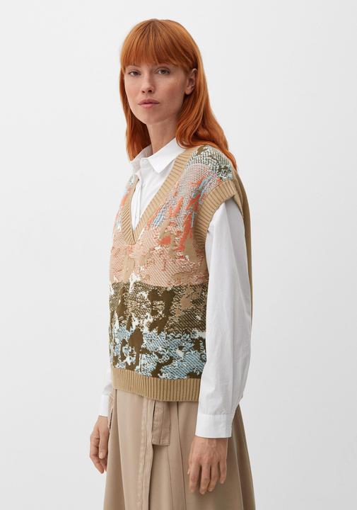 Produktbild s.Oliver Strickpullover Pullunder mit abstraktem Muster (36)