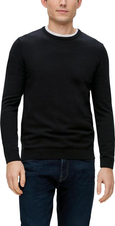 Produktbild s.Oliver Strickpullover Strickpullover mit Logo-Stickerei (XXL)