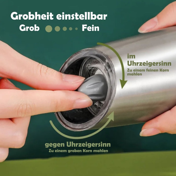 Produktbild Hermex Elektrische Pfeffermühle automatische Gewürzmühle elektronische Mühle (Salz, Pfeffer)