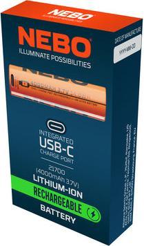 Image du produit Nebo wiederaufladbare Batterie 21700, 4000 MAH (1 pcs, 21700, 4000 mAh)