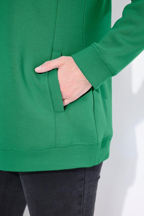 Actual product image Ulla Popken Drawstring Collar Long Sleeve Sweatshirt