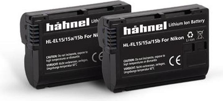 Actual product image Hähnel HL-EL15HPa/b, 2pcs camera battery replaces original battery EN-EL15 7 V 1650 mAh (Camera battery)