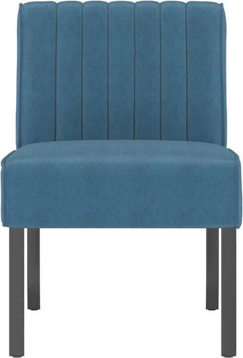 Actual product image vidaXL Polsterstuhl Blau Samt