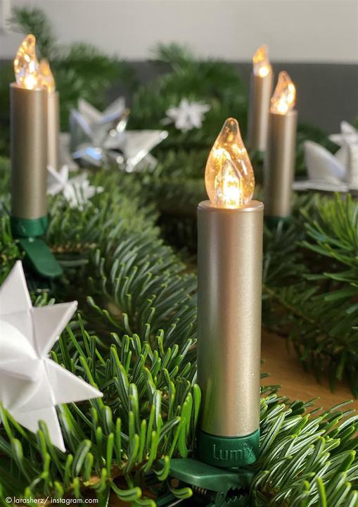 Image du produit Krinner Bougie de Noël à LED pour arbre de Noël - Ensemble de démarrage Superlight (12 x)