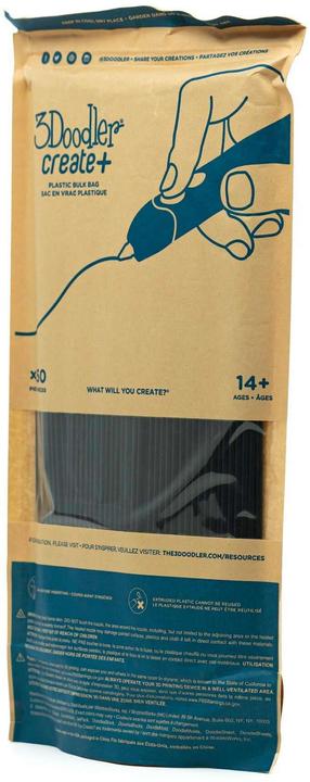 Productafbeelding 3Doodler MAAK FILAMENT PLA ZWART PL01-TUXB-250 (PLA, 3 mm, 524 g, Zwart)
