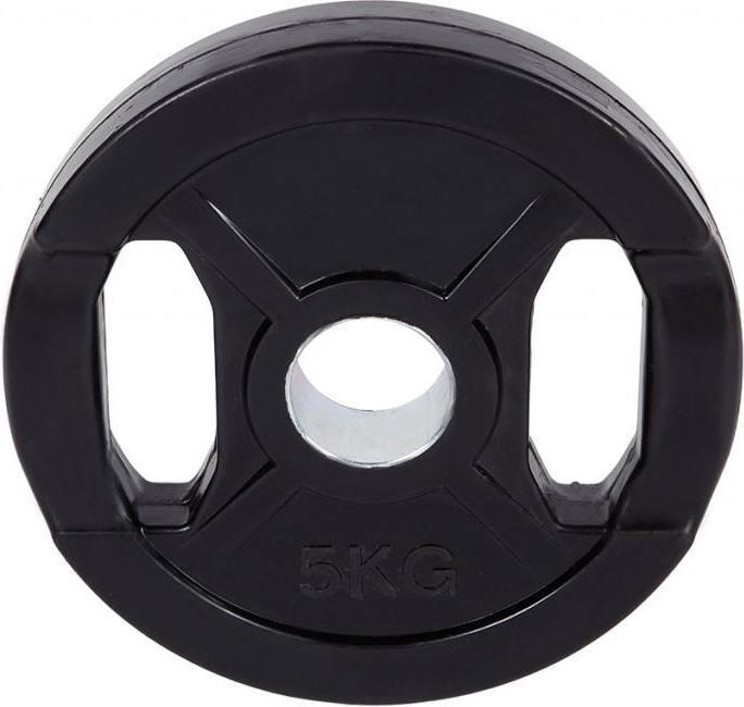 Actual product image Fitcom Rubberised Olympia weight plate (1 x 5 kg)