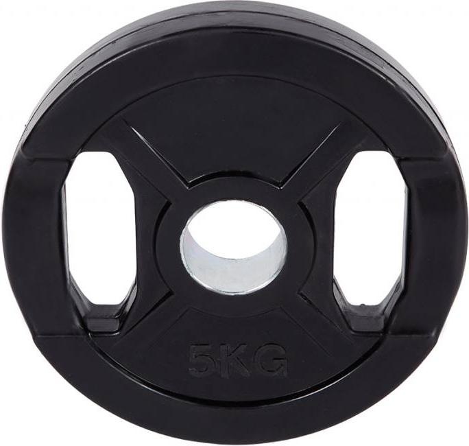 Actual product image Fitcom Rubberised Olympia weight plate (1 x 5 kg)