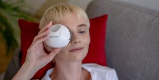 Actual product image Humanas Luminova eye area massager with moisturising function - white
