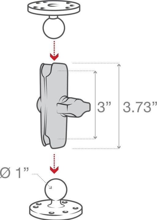 Produktbild Rammount Doppelgelenkarm RAP-B-201U