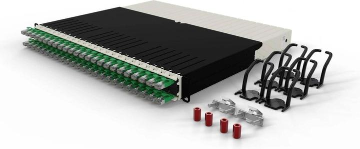 Productafbeelding PATCHBOX één / 8RU / Cat 6A, STP, 0,8 m, groen (STP, CAT6a, 0.80 m)