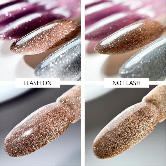 Immagine prodotto Molly Nails Gellack Flashing Lights Bitter Brown UV/LED (marrone amaro, Smalto per unghie effetto gel)