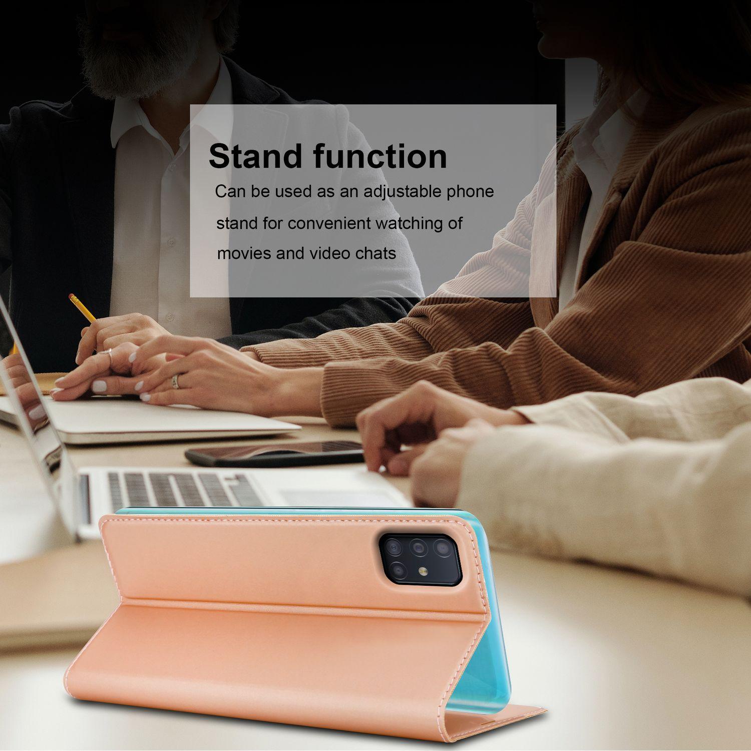 Thumbnail - Cadorabo Classy Book Hülle für Samsung Galaxy A51 5G (Samsung Galaxy A51 5G), Smartphone Hülle, Rosa
