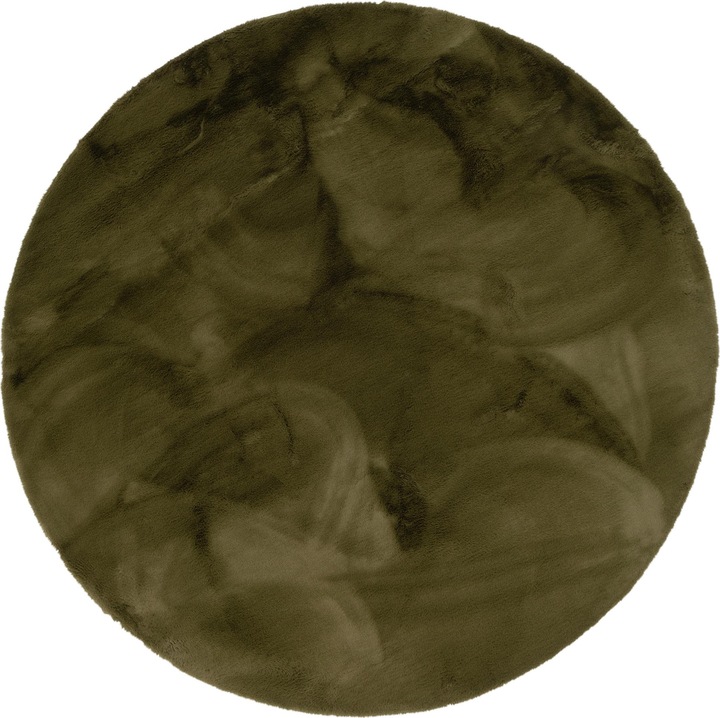 Actual product image Pergamon Luxury Super Soft Fur Rug Plush Round (Round)