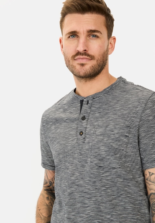 Image du produit Camel Active Kurzarm Henley aus reiner Baumwolle (L)