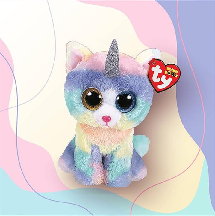 Actual product image Ty Cat Heather with unicorn (15 cm)