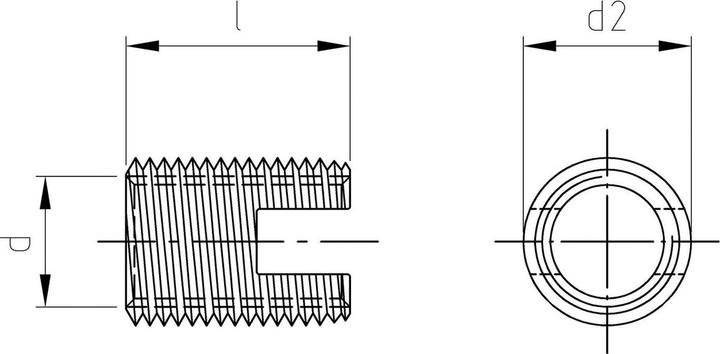 Actual product image OK-Line Einschraubmutter, A2, M12x30
