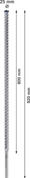 Actual product image Bosch Professional Zubehör EXPERT SDS max-8X hammer drill 25 x 800 x 920mm for hammer drills (25 mm)