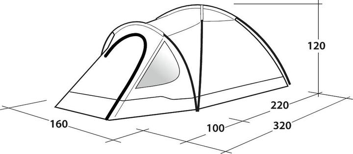 Actual product image Outwell Cloud 2 (Dome tent, 4.50 kg, 2 persons)