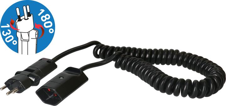 Actual product image Max Hauri Extension cable 4 m T13 - T12 ClipClap, black (4 m, Type 13)