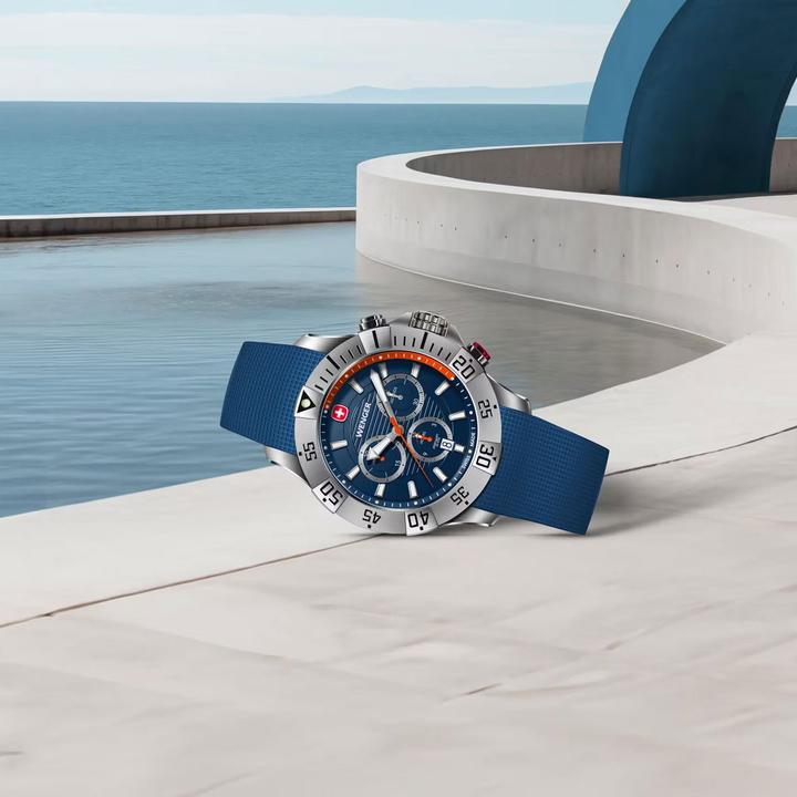 Immagine prodotto Wenger 01.0643.124 Seaforce (Cronografo, Fatto in Svizzera, Lunetta girevole, Orologio da polso analogico, Orologio sub, 43 mm)