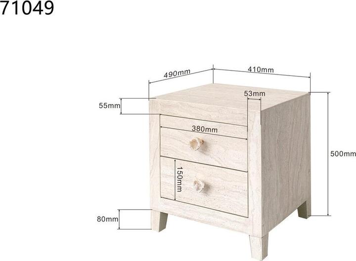 Image du produit Kare Design Kommode Klein Travertino 50x49cm